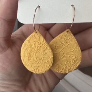 Golden Wildflowers Teardrop Dangle