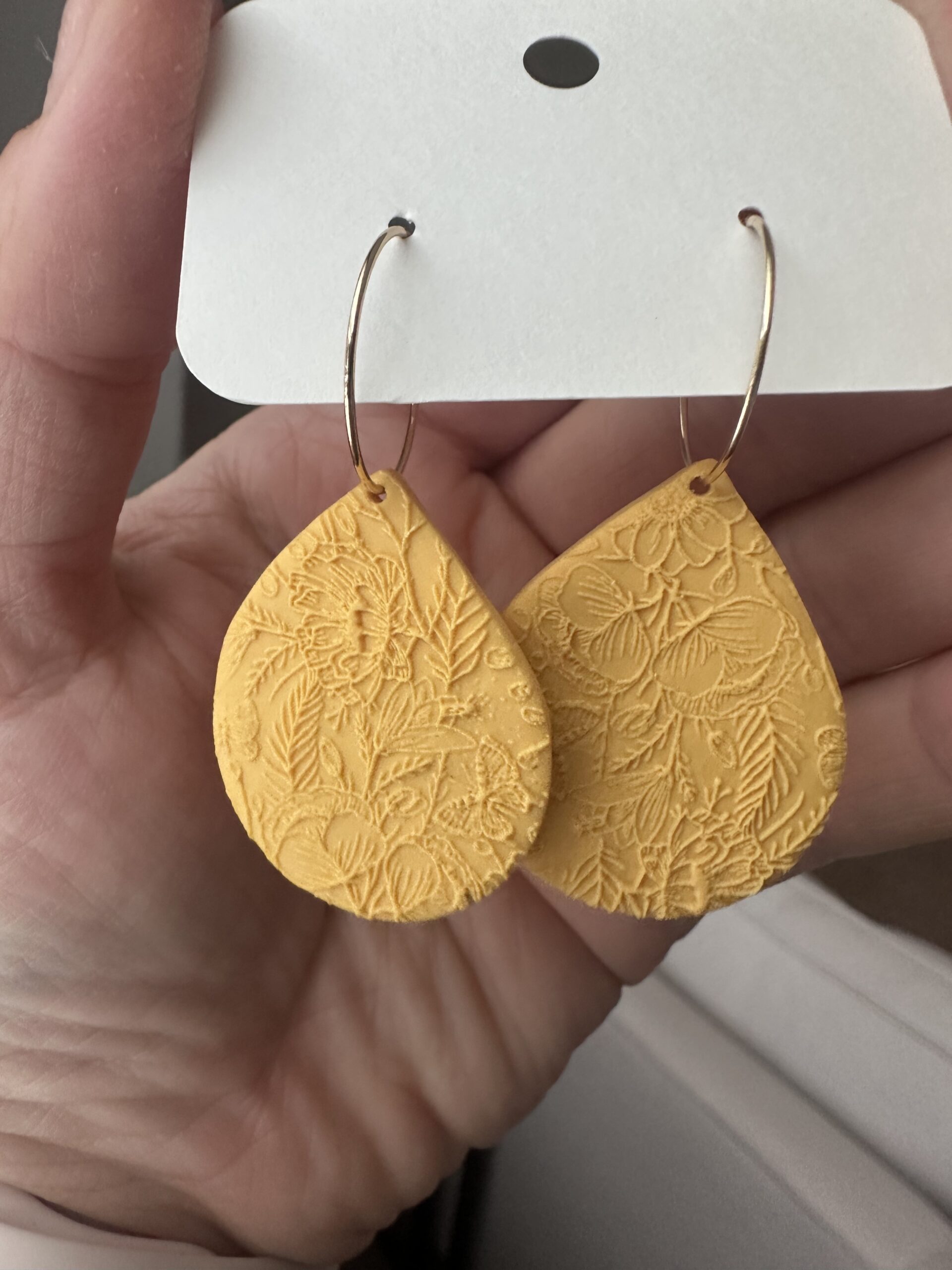 Golden Wildflowers Teardrop Dangle