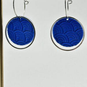 Salish Sea Blues Silver Hoop