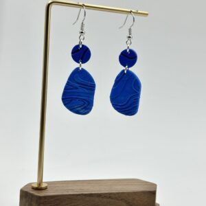 Salish Sea Blues Geometric Dangle