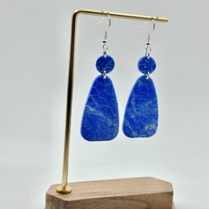Salish Sea Blues Geometric Dangle