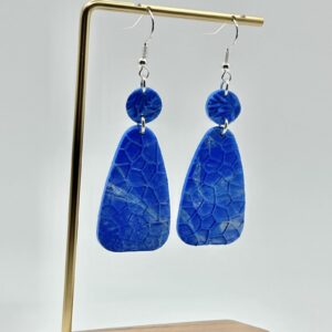 Salish Sea Blues Geometric Dangle