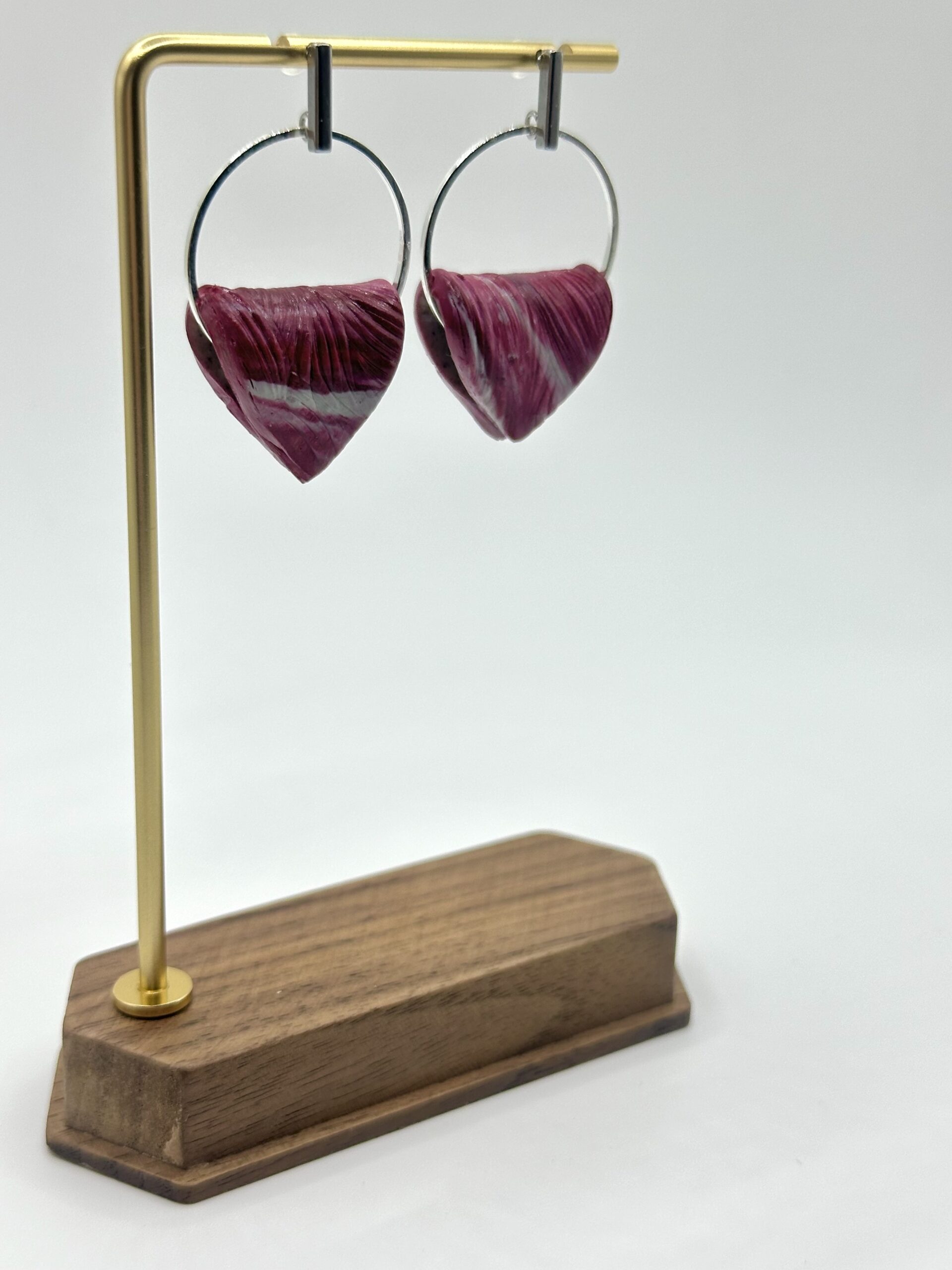 Garnet Gold Drop Earring