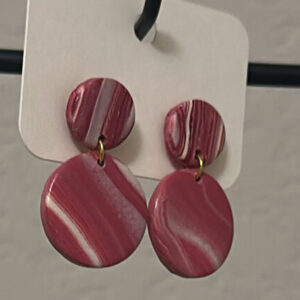 Raspberry Sorbet Circle Dangle