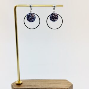 Wisteria Silver Accented Round Dangle