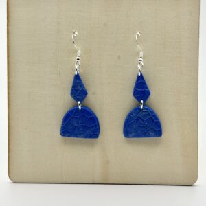 Salish Sea Blues Geometric Dangle