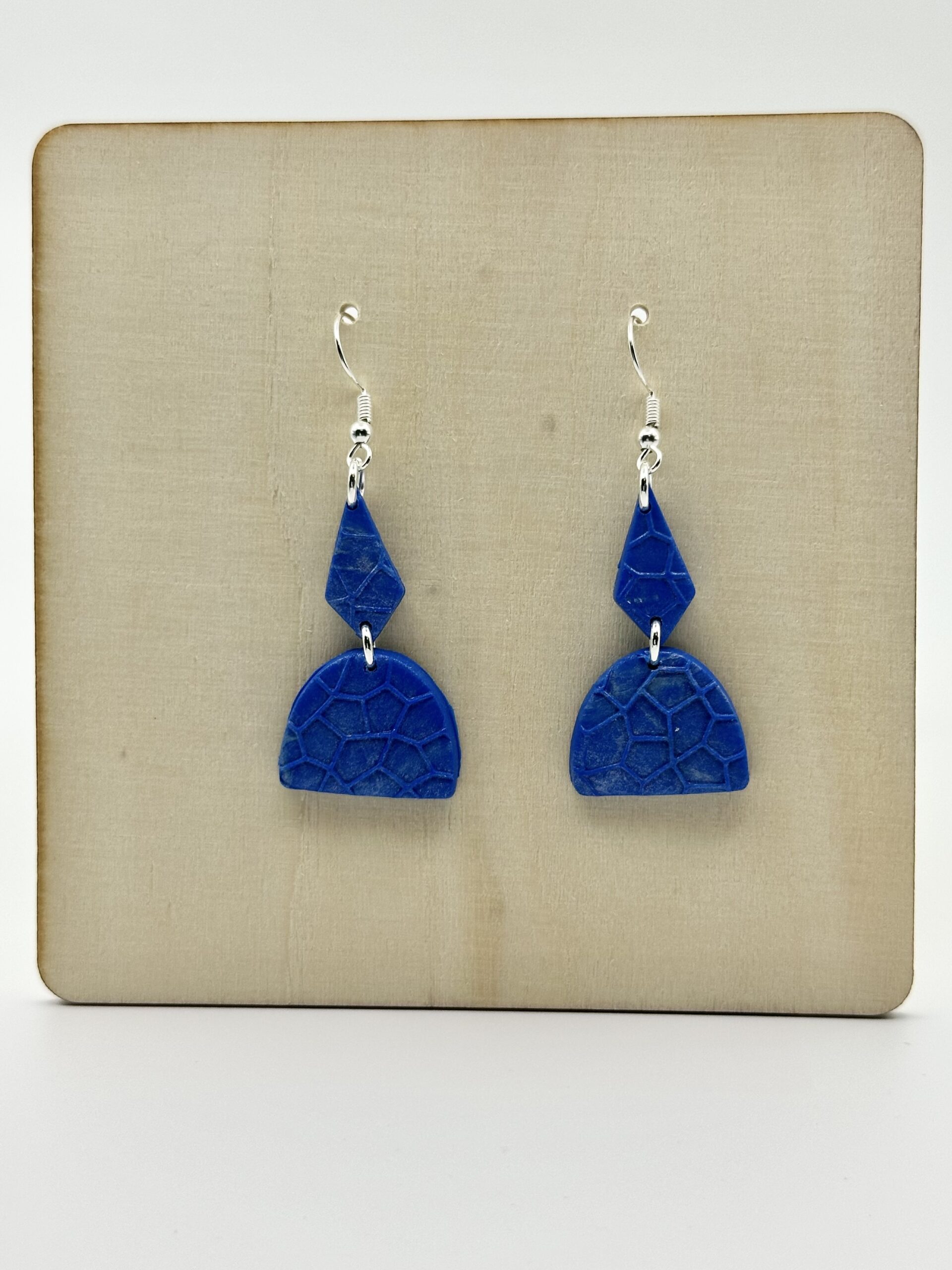 Salish Sea Blues Geometric Dangle