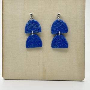 Salish Sea Blues Geometric Dangle