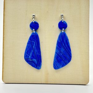 Salish Sea Blues Geometric Dangle