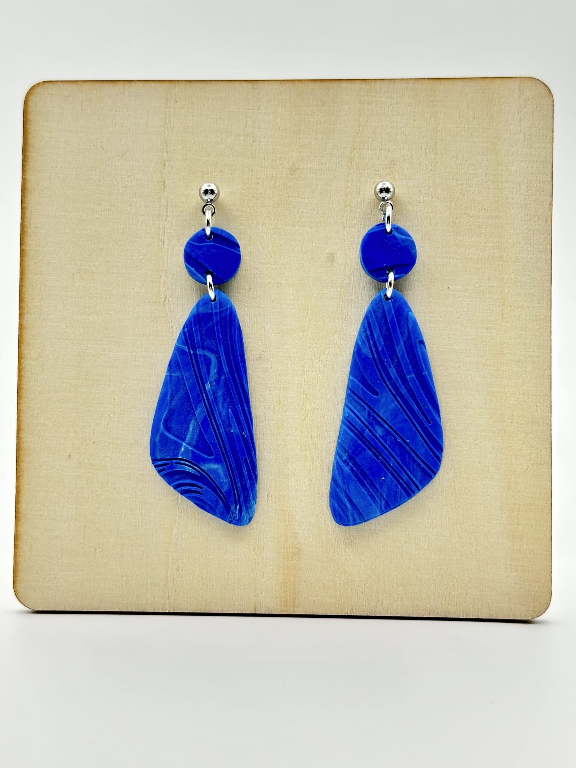 Salish Sea Blues Geometric Dangle