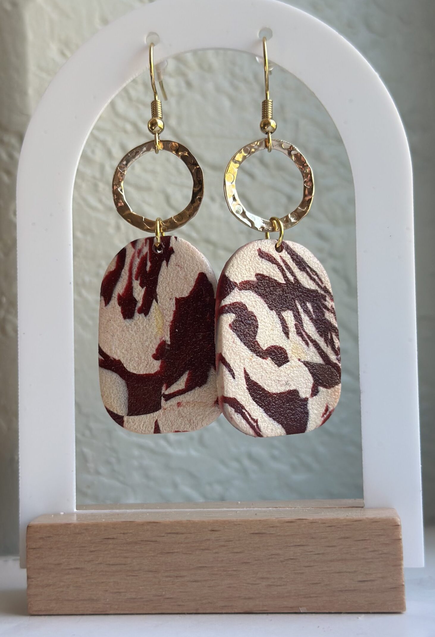 Cranberry Bliss, Gold Accent Dangle