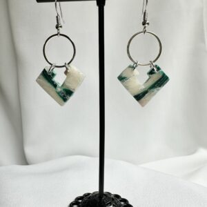 Emerald Marble Silver Drop