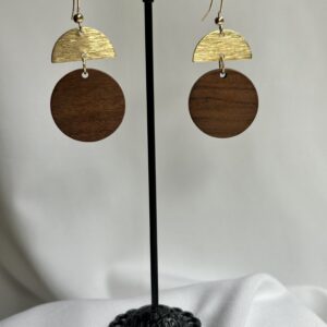 Golden Timber Circle and Gold Dangle