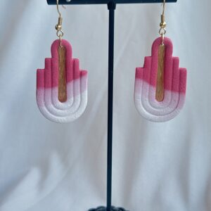 Watermelon Pink with Golden Accent