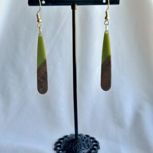 Resin w/Wood Dangle (Green)