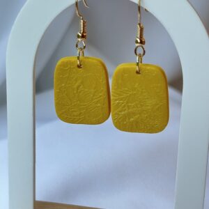 Golden Wildflowers Square Dangle